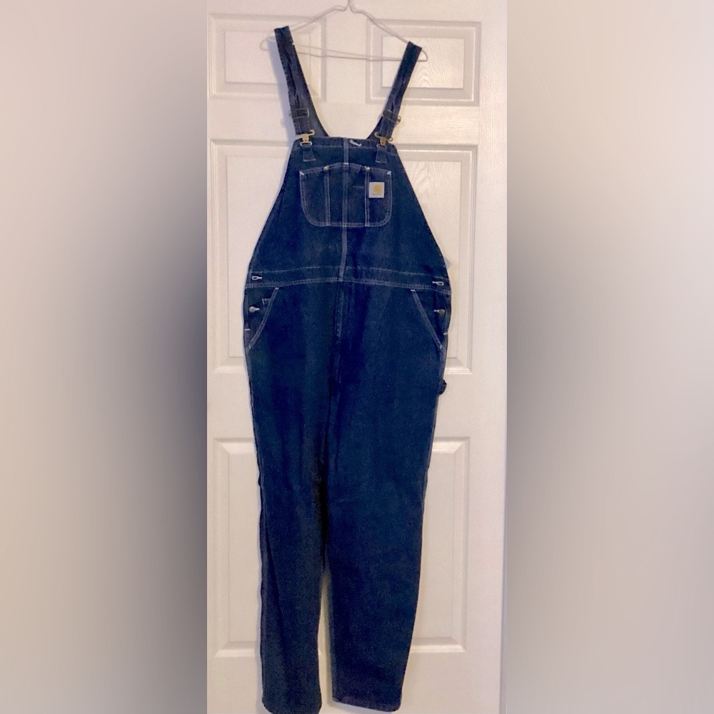 Carhartt Denim-Washed Bib Overalls NWT 48x32